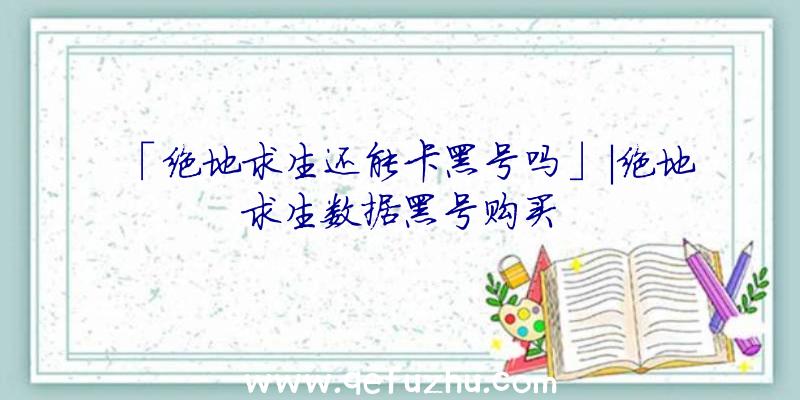 「绝地求生还能卡黑号吗」|绝地求生数据黑号购买